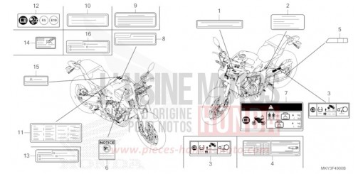 CAUTION LABEL (CB650RA) CB650RAM de 2021